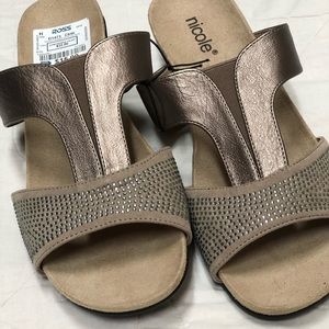 Metallic/Rhinestone Sandle